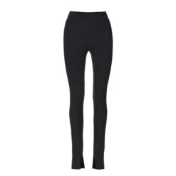 Barra Ribbed Merino Wool Leggings Black