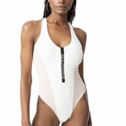 Allyors Bib - Swimsuit - White -Maison Close Sales allyors bib swimsuit vanilla 913e49979e160b8d9b91f15b3c4daff3