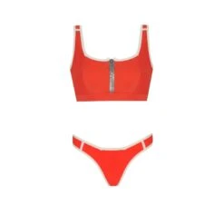 Allyors - Zipper - Bikini Bottom - Red -Maison Close Sales allyors zipper bikini bottom a1c93df3353f6edc1b603c6fd610be34