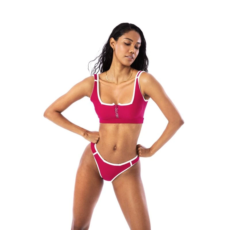 Allyors - Zipper - Bikini Bottom - Cassis 4 Allyors - Zipper - Bikini Bottom - Cassis - Image 2