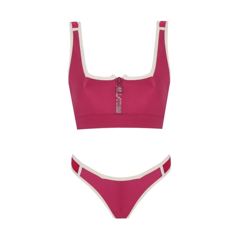 Allyors - Zipper - Bikini Bottom - Cassis 7 Allyors - Zipper - Bikini Bottom - Cassis - Image 5