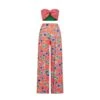 Bow Top- Bi-Color And Floral Palazzo Trouser Set -Maison Close Sales aloe4jzm2vpxqw9kybj2
