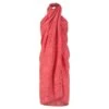 Lightweight Organic Cotton Satin Beach Cover-Up Sarong With Tassels In Orange And Pink Rose Block Print