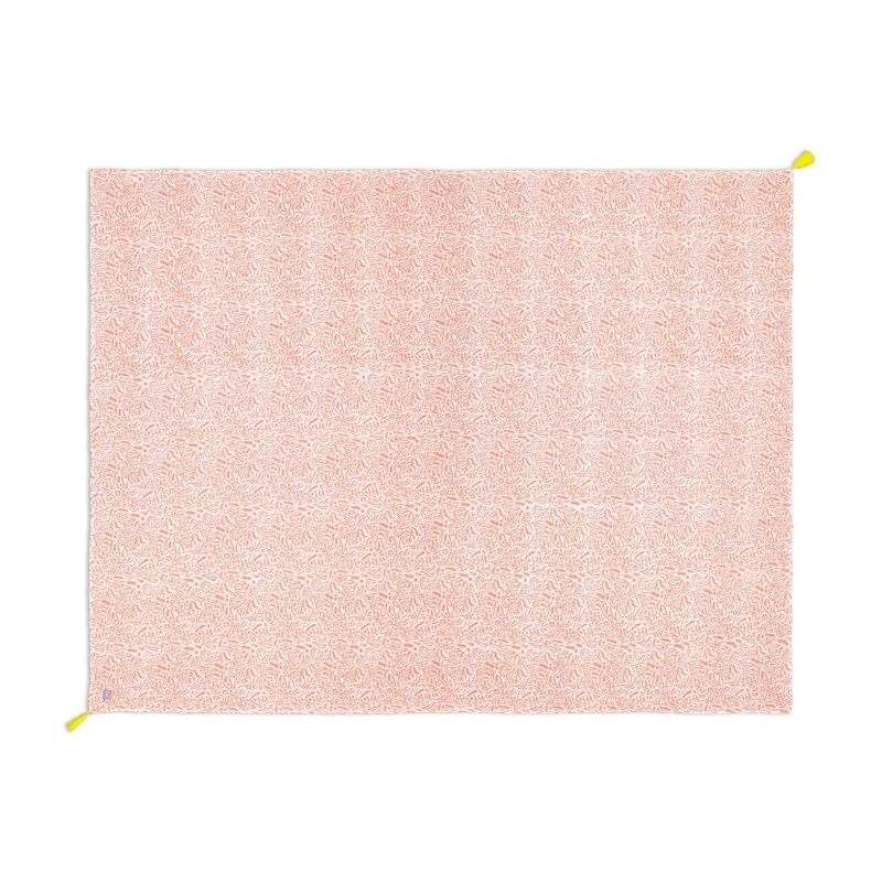 Lightweight Organic Cotton Voile Beach Cover-Up Sarong With Tassels In Red And White Reef Block Print 8 Lightweight Organic Cotton Voile Beach Cover-Up Sarong With Tassels In Red And White Reef Block Print - Image 6