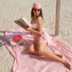 Lightweight Organic Cotton Voile Beach Cover-Up Sarong With Tassels In Red And White Reef Block Print 10 Lightweight Organic Cotton Voile Beach Cover-Up Sarong With Tassels In Red And White Reef Block Print -Maison Close Sales anni sarong with tassels in reef print e34de18958c5c39c2bc5d0893ea5242a