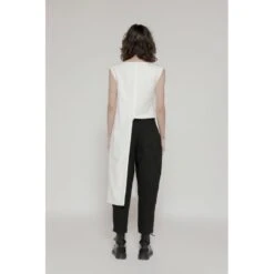 Asymmetrical Blouse With V-Neck - Ivory -Maison Close Sales asymmetrical blouse with v neck ivory 8f50339385044ec0298f907f73c258b3