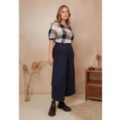 Lori Textured Cord Navy Culotte 17 Lori Textured Cord Navy Culotte -Maison Close Sales ava midnight pink plaid top 31c7e5d95b416a649be40b5fc06b0072