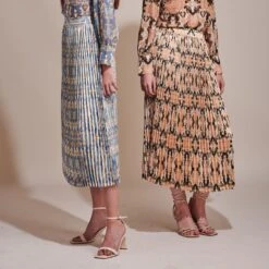 Baroque Blue&Gold Satin Skirt -Maison Close Sales baroque blue gold satin skirt 32af4f2f1bc6f98632c100ec9e9f3d26