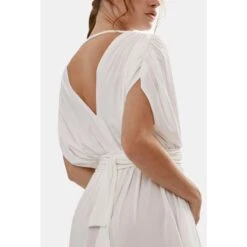 Batwing Pleated Maxi Dress Cream -Maison Close Sales batwing pleated maxi dress cream 8ebad45331d8889544c2c9a7be666b64