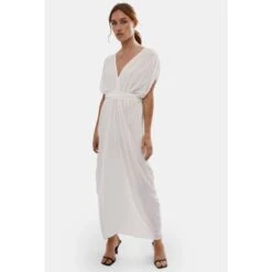 Batwing Pleated Maxi Dress Cream -Maison Close Sales batwing pleated maxi dress cream e23546af7fbdd95b34434a5ec717dae5