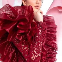 Bordeaux Ruffled Designer Blouse -Maison Close Sales bcw9txqc7e7xbvvghimy