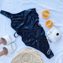 Amber One Piece - Leather Black -Maison Close Sales bhpk7qqmacumxvwgjgeq