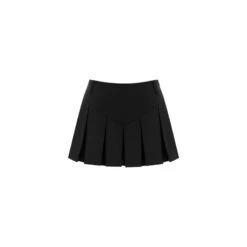 Black Pleated Mini Skirt