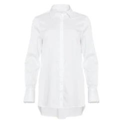 White Organic 100% Organic Cotton Poplin Beach Shirt