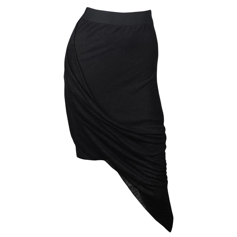 Fall Out A-Symmetric Black Linen Jersey Skirt 3 Fall Out A-Symmetric Black Linen Jersey Skirt