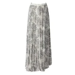 Grace - Silver Fairy Dust 100% Silk Maxi Skirt