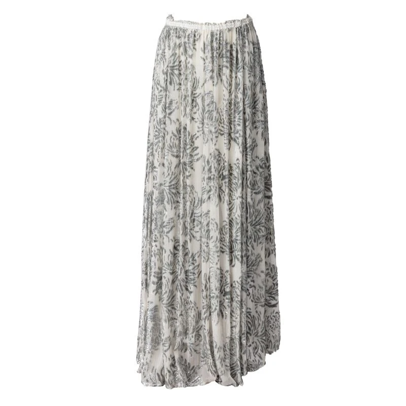 Grace - Silver Fairy Dust 100% Silk Maxi Skirt 3 Grace - Silver Fairy Dust 100% Silk Maxi Skirt