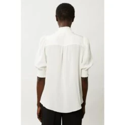 Carrie Short-Sleeve Silk Blouse - White -Maison Close Sales carrie short sleeve silk blouse white 2c7b9f54ead768b72d06a1d9f12745ec
