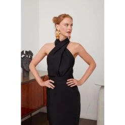 Celia Black X Neck Midi Party Dress -Maison Close Sales celia black x neck midi party dress 7b35fce2f7d1a86023abb83b736e8bfb