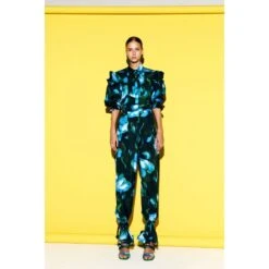 Chia Blouse In Recuerdos Verde Print -Maison Close Sales chia blouse in recuerdos verde print 45f4e0bc1ad3bad9ada5d0018cc3359e