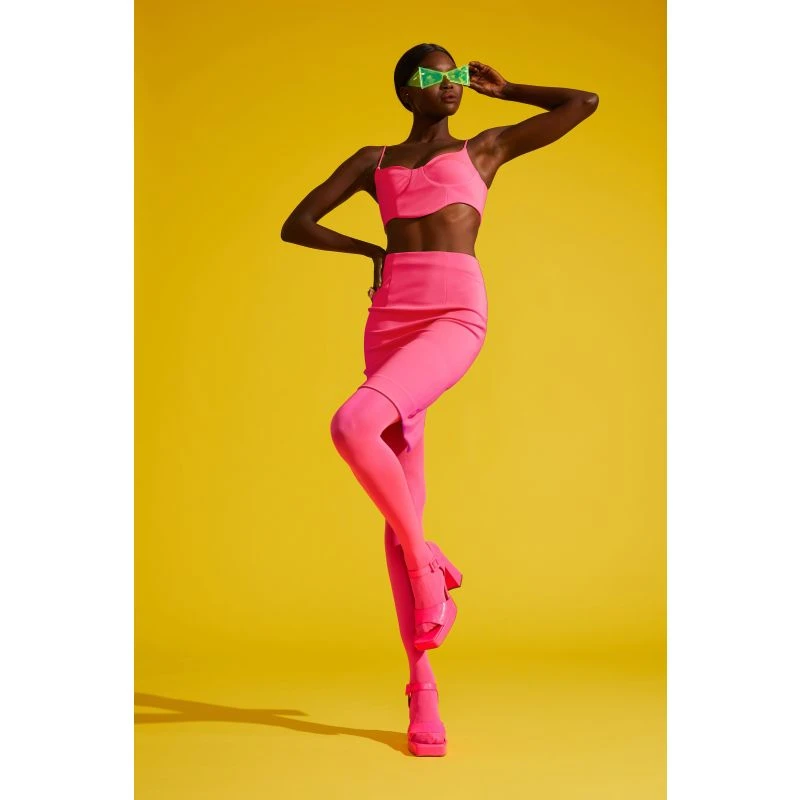 Classic Pencil Skirt - Miami Pink 6 Classic Pencil Skirt - Miami Pink - Image 4