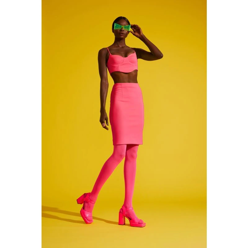 Classic Pencil Skirt - Miami Pink 5 Classic Pencil Skirt - Miami Pink - Image 3