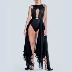 Clementine Beach Cover-Up In Black -Maison Close Sales clementine beach cover up in black bbacbe35bd97c834031d10faac2b19d6