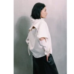 Designer Ecru Cotton Shirt 15 Designer Ecru Cotton Shirt -Maison Close Sales cro50dgt0ukiditemgnd