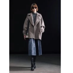 Designer Faux Leather Midi Skirt Dark Blue -Maison Close Sales djj6f4640qigsrpyzyxn