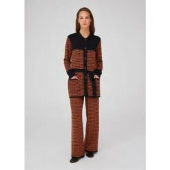 Geometric Pattern Straight Knitwear Trousers - Brown 16 Geometric Pattern Straight Knitwear Trousers - Brown -Maison Close Sales dnkagdyfc8l1cgokhr6b