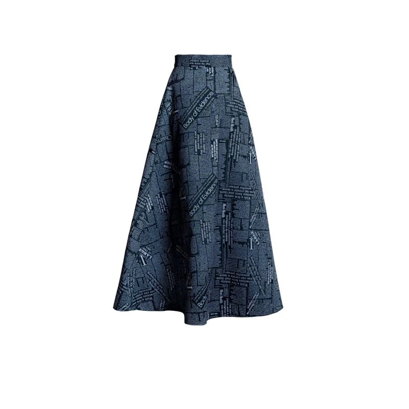 Newspaper A-Line Skirt In Black 3 Newspaper A-Line Skirt In Black