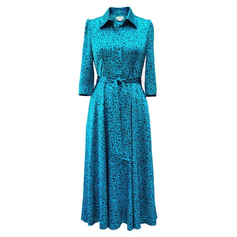 Marsden Dress Turquoise Leopard Print 3 Marsden Dress Turquoise Leopard Print