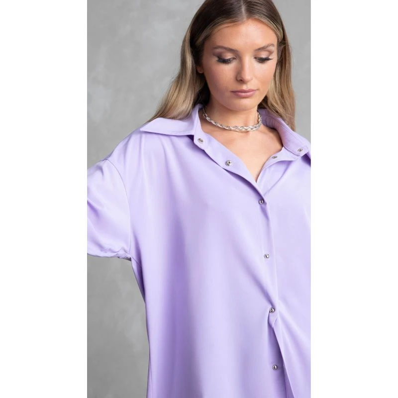 Milan Oversized Shirt - Lilac 6 Milan Oversized Shirt - Lilac - Image 4