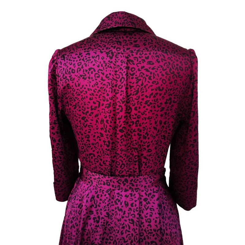 Marsden Dress Plum Leopard Viscose Print 9 Marsden Dress Plum Leopard Viscose Print - Image 7