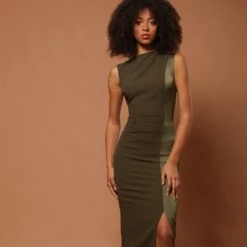 Eternal Elegance, Four-Season Midi Dress With Satin Finish. -Maison Close Sales eternal elegance four season midi dress with satin finish 1577c4c7b1b8d9c37286ee09eb4df7a3