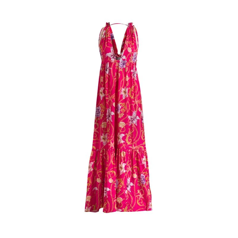 Euros Floral Fuchia Dress 6 Euros Floral Fuchia Dress - Image 4