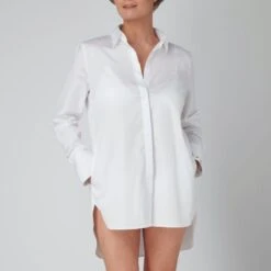 White Organic 100% Organic Cotton Poplin Beach Shirt 12 White Organic 100% Organic Cotton Poplin Beach Shirt -Maison Close Sales evvnzbzksgbrizc5fvu8