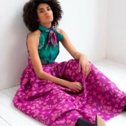 Evening Floral Draped Skirt -Maison Close Sales fgjw7eefbdkjiebpdecl