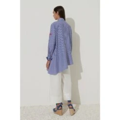 Floral Embroidered Striped Shirt Blue -Maison Close Sales floral embroidered striped shirt blue 8f56420225a351f7ff8ef1d801eed25a