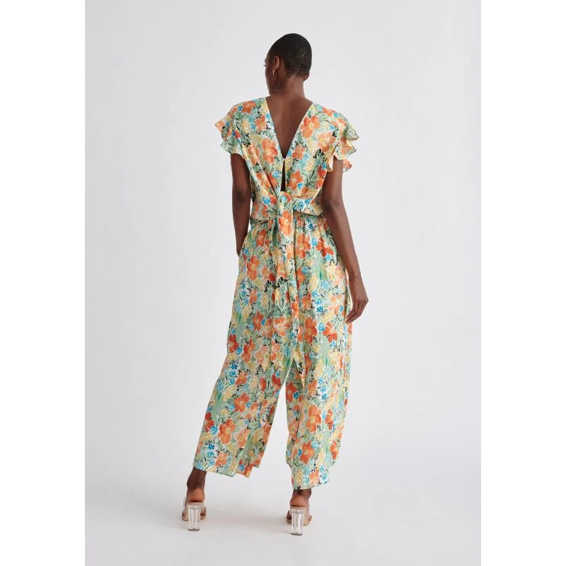Front Split Floral Trousers - Yellow Floral 10 Front Split Floral Trousers - Yellow Floral - Image 8
