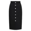 Florence Fluttering Straight Skirt In Black With Stripe Detail -Maison Close Sales florence fluttering straight skirt in black with stripe detail 7f8ebb2ae59a962860310b85a9a7fb6d