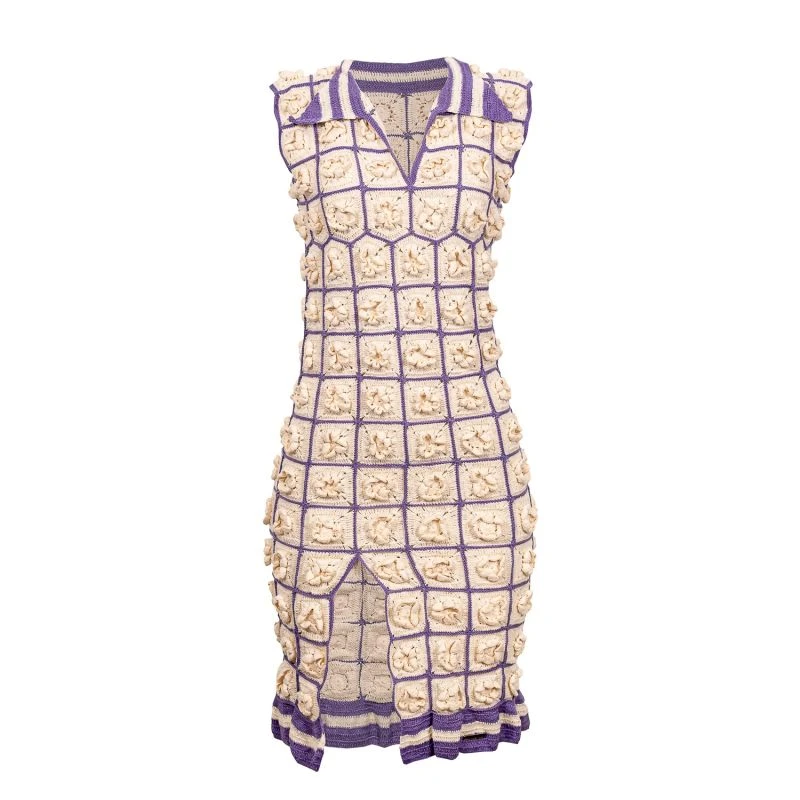 Flowers Polo Crochet Dress 3 Flowers Polo Crochet Dress