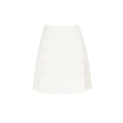 Sara Button Mini Skirt