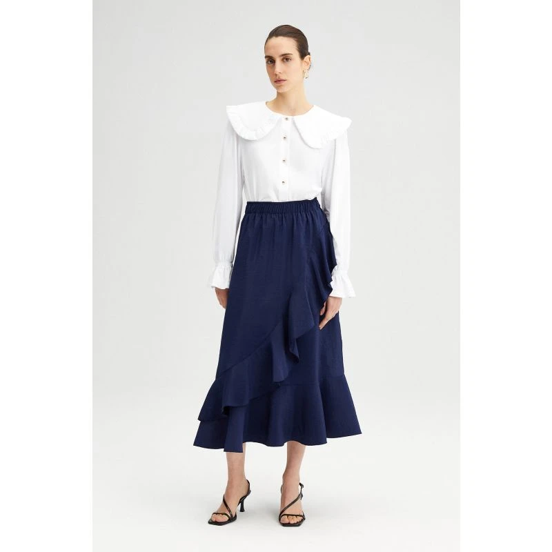 Frilly Cupra Skirt Blue 4 Frilly Cupra Skirt Blue - Image 2