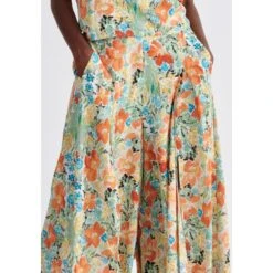 Front Split Floral Trousers - Yellow Floral 19 Front Split Floral Trousers - Yellow Floral -Maison Close Sales front split floral trousers 441242ed4f26fbf985895397c7ffe63f