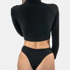 Alice High Waist Bikini Bottom In Black -Maison Close Sales fs taylor rash guard in black fcaa51e7ef762e4a10c575faaf87f27d