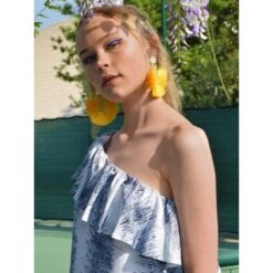 Summer Wave Linen Dress With Ruffles In White -Maison Close Sales futxqq70zvgbjfpbcjdj