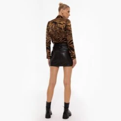 Zebra-Print Satin Shirt -Maison Close Sales fvxjt9xtrnhjwkxjmxkg