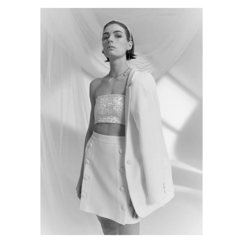 Sara Button Mini Skirt 5 Sara Button Mini Skirt - Image 3