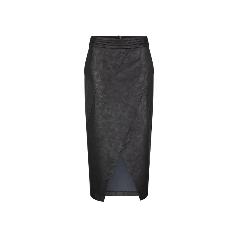 Gio Faux Leather Skirt - Black 3 Gio Faux Leather Skirt - Black